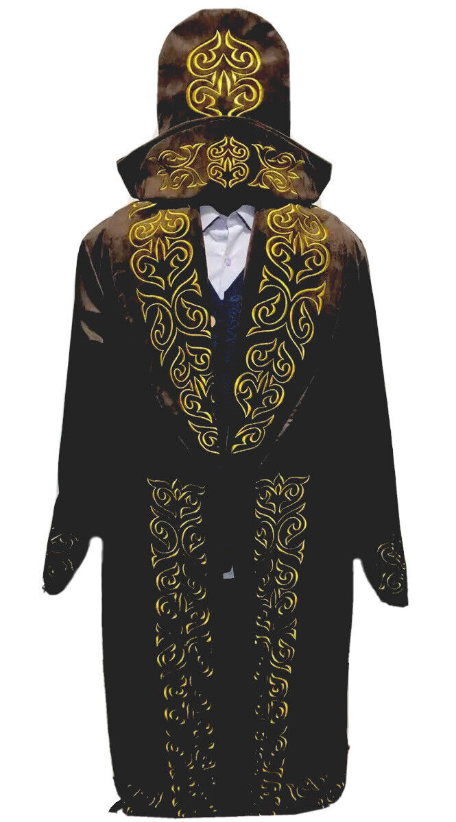 Shapan Mongol Ethnic Robe with Fur