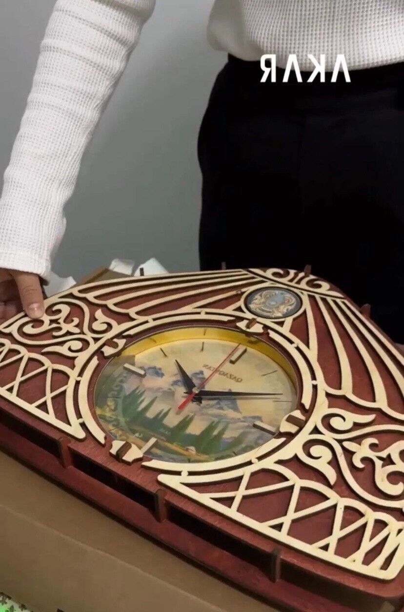 Wall Clock Handcrafted Kazakh Yurt