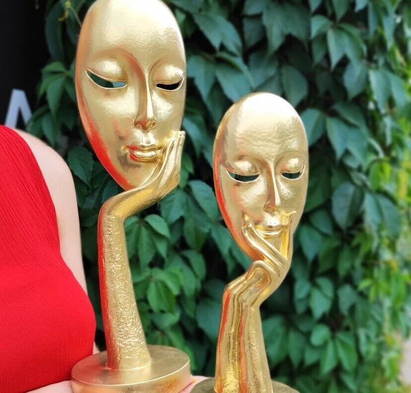 Woman Mask: Unique Eco-Friendly Gold