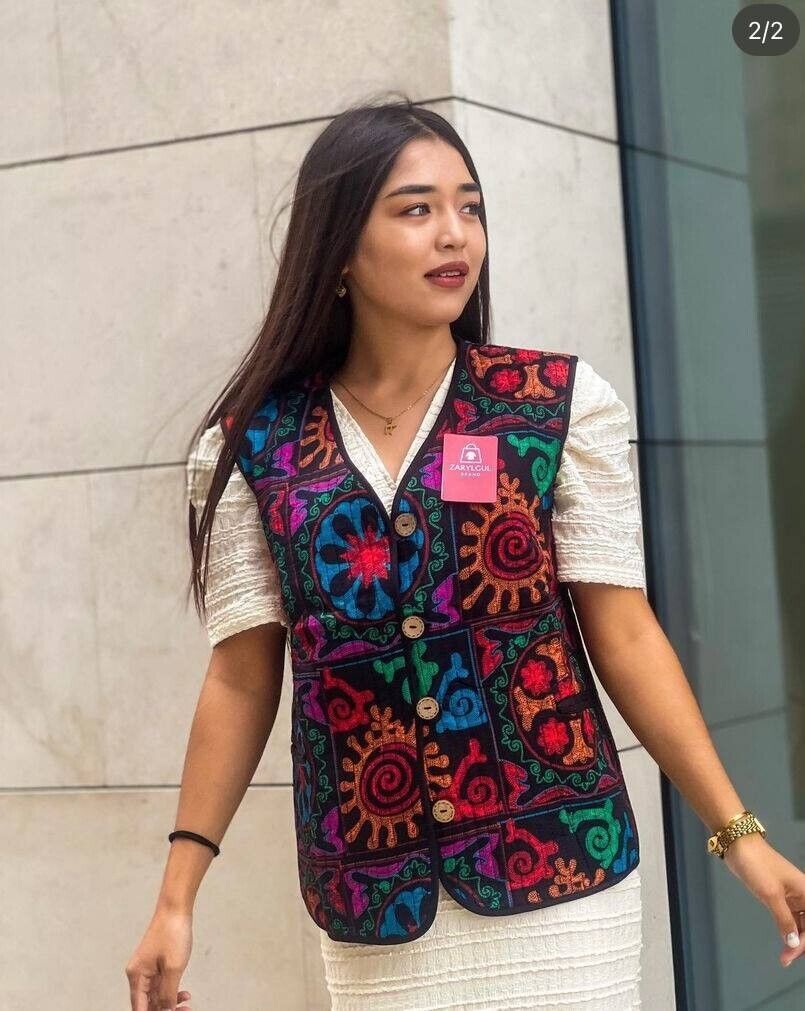 Women's Kazakh Kyrgyz Vest - Warm & Cozy